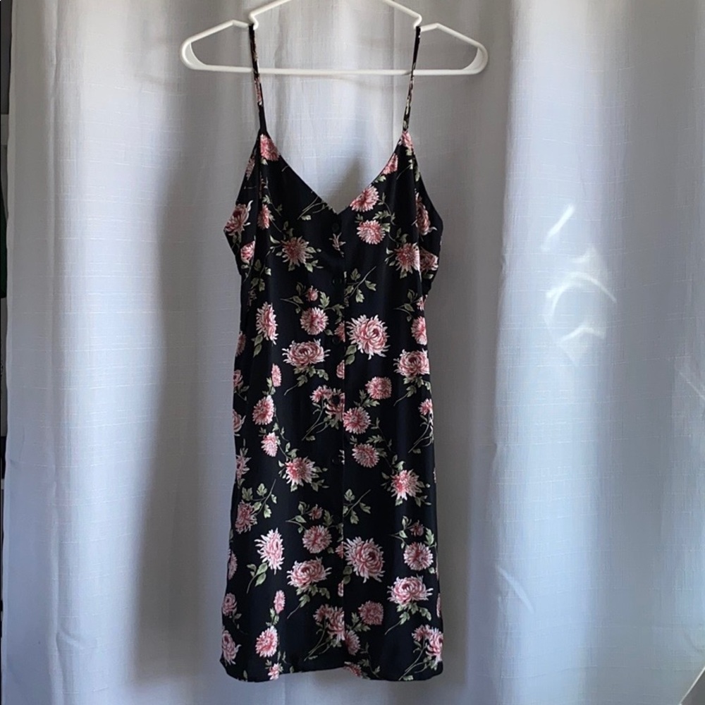 Floral Black Dress